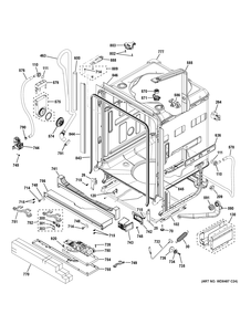 BODY PARTS 1 Diagram and Parts List for ZDT915SSJ2SS  General Electric Dishwasher