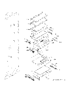 Shelves And Drawers Diagram and Parts List for ZIR301NPPBII  General Electric Refrigerator