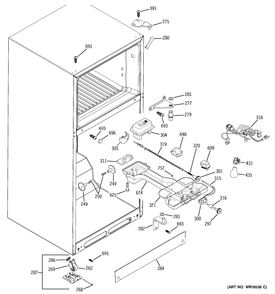 FRESH FOOD SECTION Diagram and Parts List for 38471PBRJRWW  General Electric Refrigerator