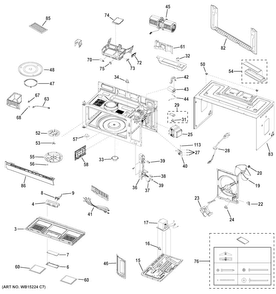 Part Location Diagram of WB07X26898 GE GRILLE VENT BB