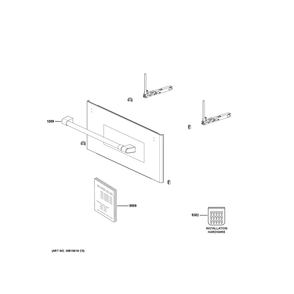 Door Parts 2 Diagram and Parts List for CSB913P2V1S1  General Electric Microwave