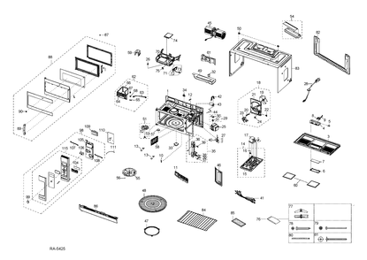 Part Location Diagram of WG02L04644 GE BASE, BOTTOM