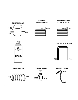 Part Location Diagram of WR97X10033 GE 