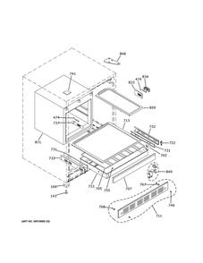 Cabinet And Shelves Diagram and Parts List for ZIBI240HCII  General Electric Wine and Beverage Cooler