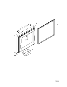 FZ DOOR Diagram and Parts List for GBR20DTEARBB  General Electric Refrigerator