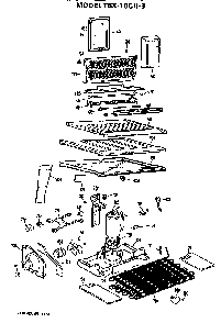 Unit Parts Diagram and Parts List for TBX18CHB  General Electric Refrigerator