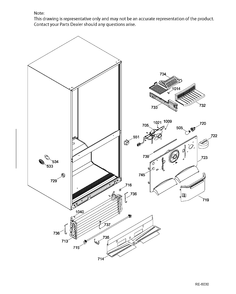 FZ FUNCTIONAL PARTS Diagram and Parts List for GNR22DGEBFBB  General Electric Refrigerator