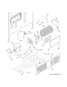 Machine Compartment Diagram and Parts List for CYE22TSHPSS  General Electric Refrigerator