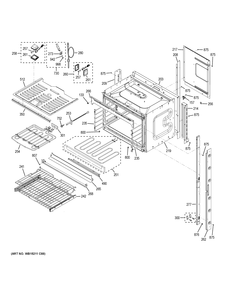 UPPER OVEN Diagram and Parts List for PT7550DF8BB  General Electric Wall Oven