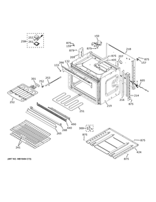 Lower Oven Diagram and Parts List for JKD5000DV1BB  General Electric Wall Oven