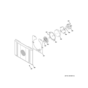 Convection Fan Diagram and Parts List for ZHP304ETV2SS  General Electric Wall Oven