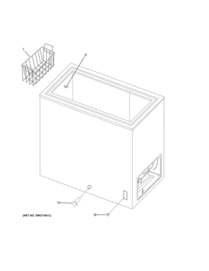 Part Location Diagram of WR01X27823 GE KNOB THERMOSTAT