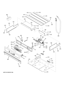 CONTROL PANEL Diagram and Parts List for ZEK7500SH1SS  General Electric Wall Oven