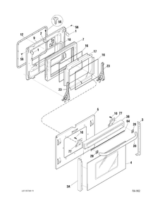 Part Location Diagram of WG02L06833 GE HINGE E