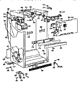 Cabinet Assembly Diagram and Parts List for TBX18DASJRWH  General Electric Refrigerator