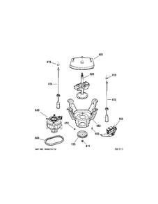 SUSPENSION Diagram and Parts List for MNXR1070B1WW  General Electric Washer