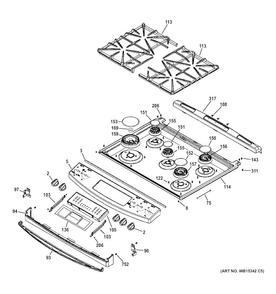 Part Location Diagram of WB02X21653 GE BRACKET CONTROL MEMB