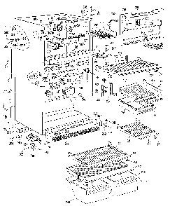 Cabinet Diagram and Parts List for TBX18BKE  General Electric Refrigerator