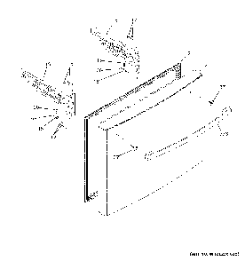 Freezer Door Diagram and Parts List for GFE26JEMPFDS  General Electric Refrigerator
