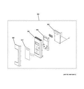 Control Parts Diagram and Parts List for JNM3160RF1SS  General Electric Microwave