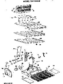 Unit Parts Diagram and Parts List for TBX18BKBR  General Electric Refrigerator