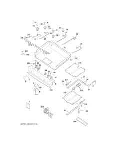 Gas & Burner Parts Diagram and Parts List for JGB750DEF1BB  General Electric Range