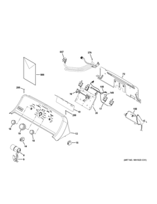 Part Location Diagram of WH22X38438 GE MAIN CONTROL BOARD