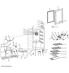 Beverage Center Diagram and Parts List for GWS04HAECSS  General Electric Cooler