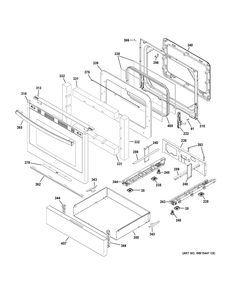 DOOR & DRAWER PARTS Diagram and Parts List for JGB660EEJ3ES  General Electric Range