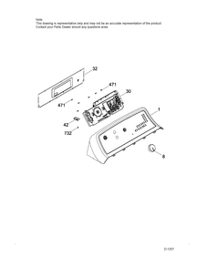 CONTROL SYSTEM Diagram and Parts List for GTD65EBMJ1WS  General Electric Dryer