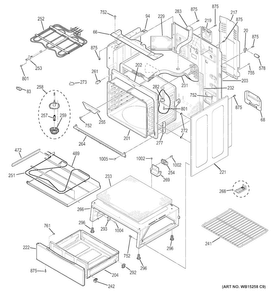 Body Parts Diagram and Parts List for JB700DJ1BB  General Electric Range