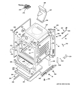 Body Parts Diagram and Parts List for RGB780REH4SS  Hotpoint Range