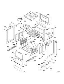BODY PARTS Diagram and Parts List for JCBP35DP1WW  General Electric Range