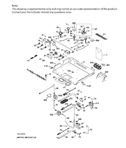 GAS & BURNER Diagram and Parts List for CCGS990SET6SS  General Electric Range