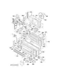 Motor & Chassis Parts Diagram and Parts List for AZ61H09EADW2  General Electric Air Conditioner