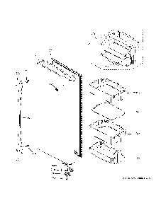 Fresh food door - rh Diagram and Parts List for PYE22PYNDFS  General Electric Refrigerator