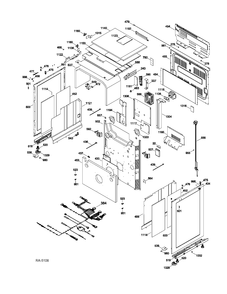 CABINET Diagram and Parts List for CCGS990SET3SS  General Electric Range
