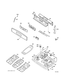 CONTROL PANEL Diagram and Parts List for PGBS975SEM4SS  General Electric Range