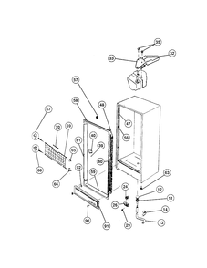 VERTICAL FREEZER Diagram and Parts List for 84110D  General Electric Freezer
