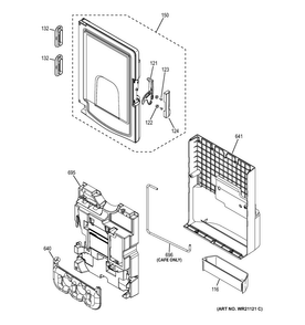 Icebox Door Kit Diagram and Parts List for WR02X25031KT  General Electric Refrigerator