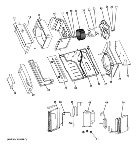 Base Pan & Unit Parts Diagram and Parts List for AEE24DSL1  General Electric Air Conditioner