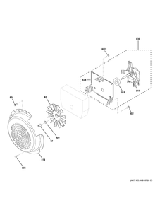 Convection Fan Diagram and Parts List for GRF600AV2WW  General Electric Range