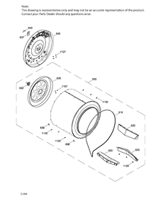 DRUM ASM Diagram and Parts List for PSKP333EB3WW  General Electric Dryer