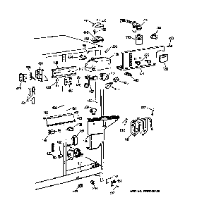 Fresh Food Section Diagram and Parts List for 36359575991  General Electric Refrigerator