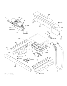 Center Spacer Diagram and Parts List for JK3800SHASS  General Electric Wall Oven