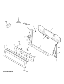 Part Location Diagram of WB27X33140 GE OVEN CONTROL AND OVERLAY ASM