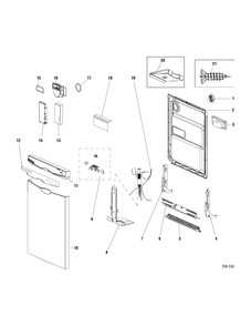 Part Location Diagram of WD2M243 GE DOOR CLIP