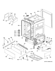 Part Location Diagram of WD01X33217 GE DOOR LATCH