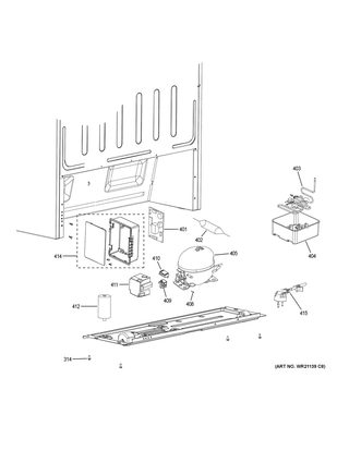 Part Location Diagram of WR97X32305 GE 3MM X 3MM LOKRING