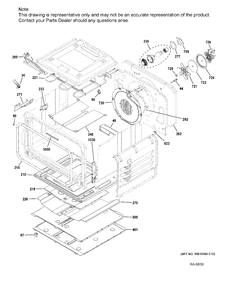 LOWER OVEN Diagram and Parts List for CCGS995SEL1SS  General Electric Range